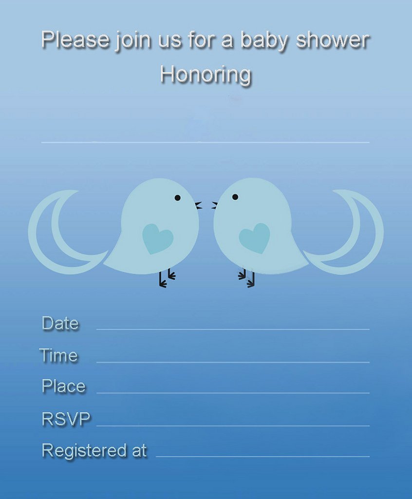 Free Printable Twin Boys Baby Shower Invitation