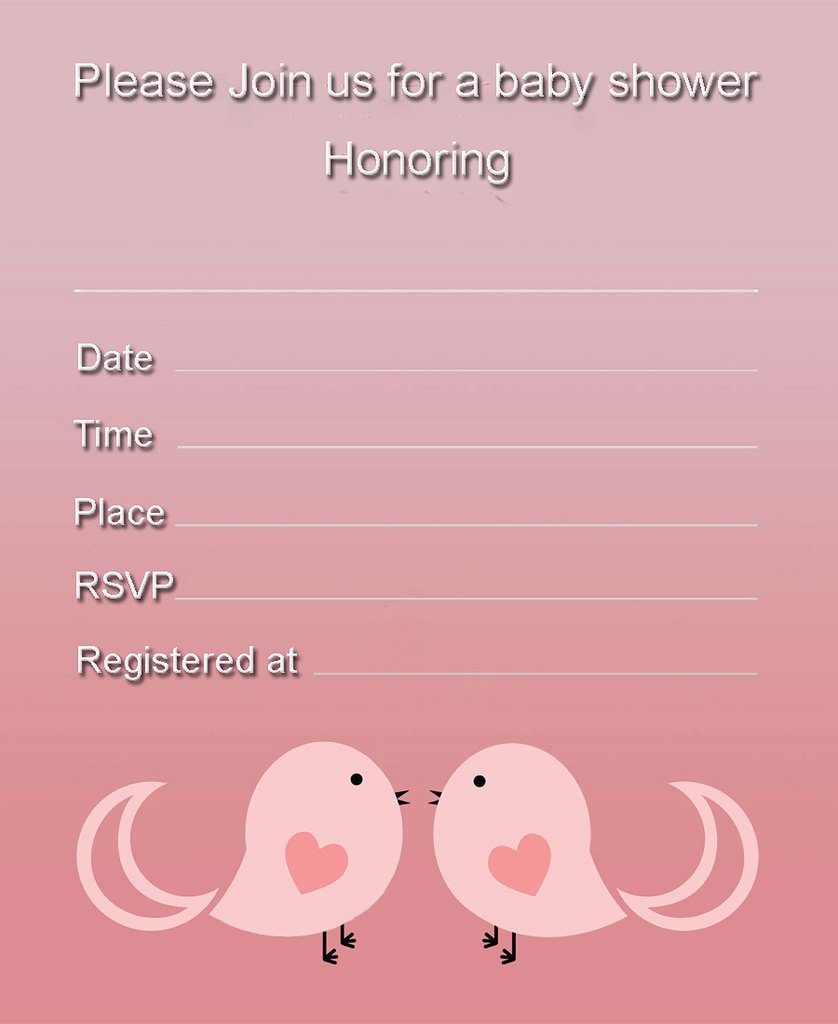 Free Printable Twin Girls Baby Shower Invitation