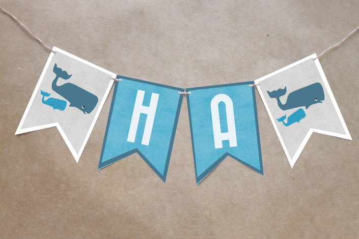 Whale Baby Shower Banner