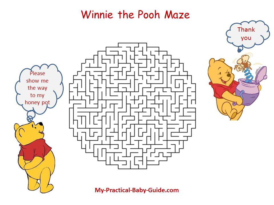 Winnie the Pooh Maze Party Game