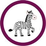 free zebra cupcake topper