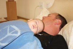 Dad is bonding with his baby