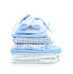 Stack of Baby Boy/Girl Cloths Centerpieces
