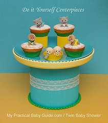 Twin Baby Shower Centerpiece