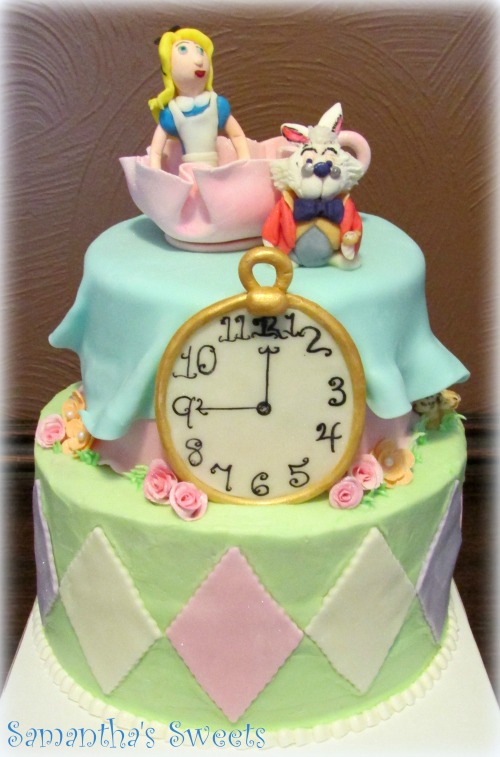 Alice in Wonderland Baby Shower Cake