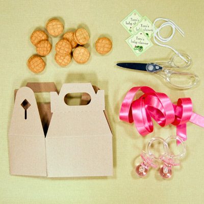 DIY Baby Shower Cookies/Candies Favor Box 