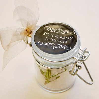 DIY  Rosemary Sea Salt Baby Shower Favor